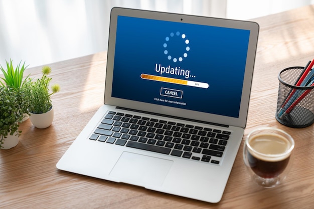 Software-update op computer voor moderne versie van apparaatsoftware