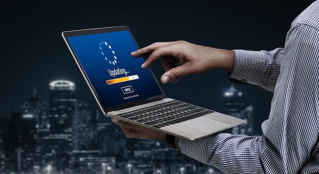 Software-update op computer voor moderne versie van apparaatsoftware