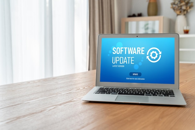 Software-update op computer voor modieuze versie van apparaatsoftware-upgrade