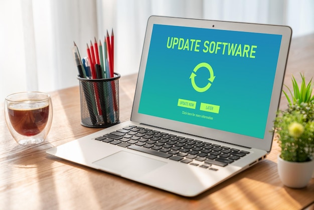 Software-update op computer voor modieuze versie van apparaatsoftware-upgrade