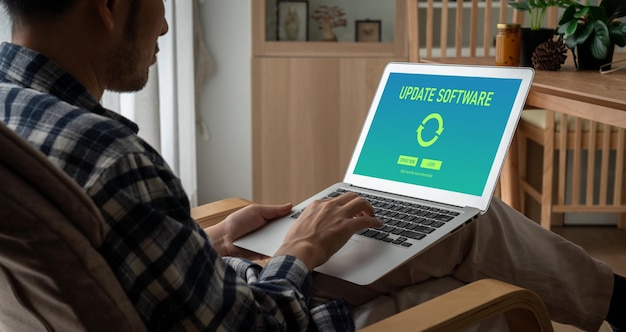 Software-update op de computer voor modish-versie van apparaatssoftware