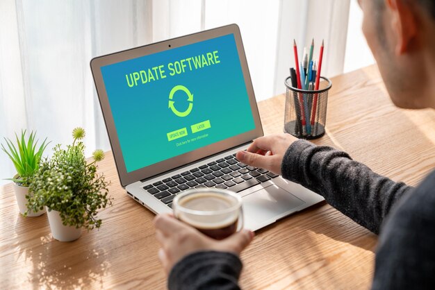 Software-update op de computer voor modish-versie van apparaatssoftware