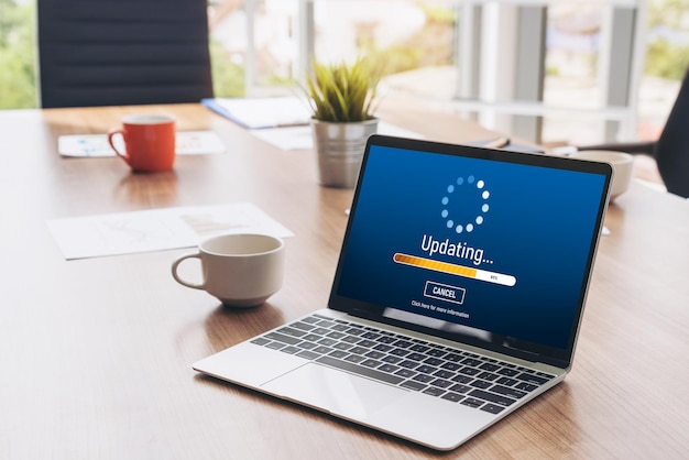 Software-update op de computer voor modish-versie van apparaatssoftware