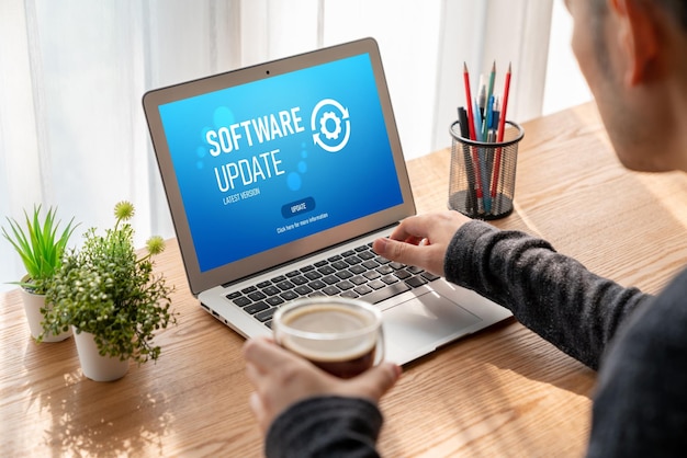 Software-update op de computer voor modish-versie van apparaatssoftware