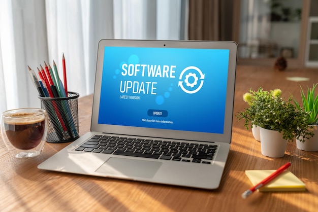 Software-update op de computer voor modish-versie van apparaatssoftware