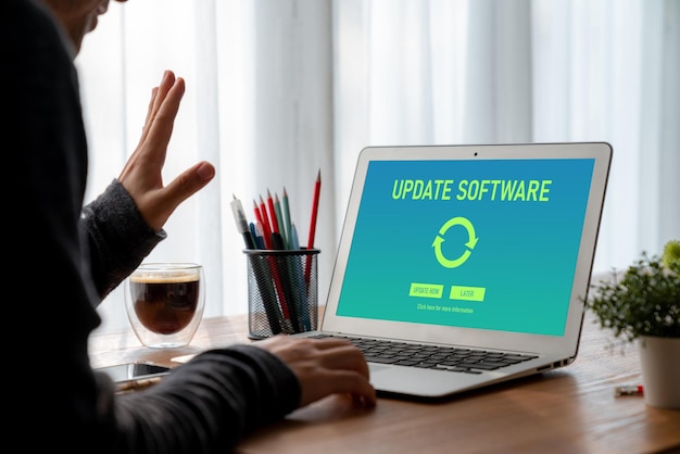 Software-update op de computer voor modish-versie van apparaatssoftware