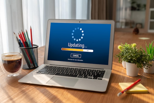 Software-update op de computer voor modish-versie van apparaatssoftware