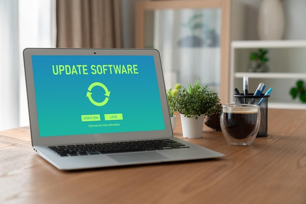 Software-update op de computer voor modish-versie van apparaatssoftware