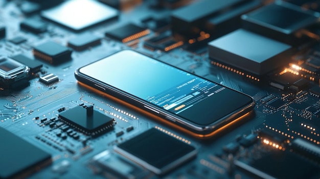 software update or operating system upgrade concept with smartphone installation visualizing enhanced functionality and security in new software versions