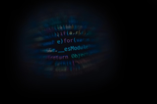 Softwareontwikkelaar code Abstract computer script code Softwareontwikkelaars code programmeringsscherm