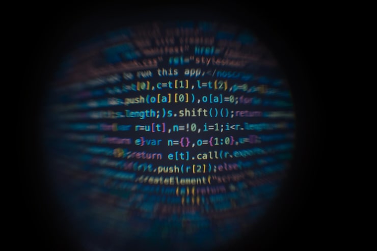 Foto softwareontwikkelaar code abstract computer script code softwareontwikkelaars code programmeringsscherm