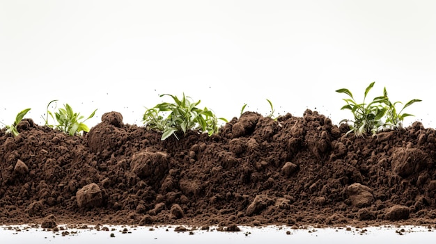 Soil Banner isolated on white Background