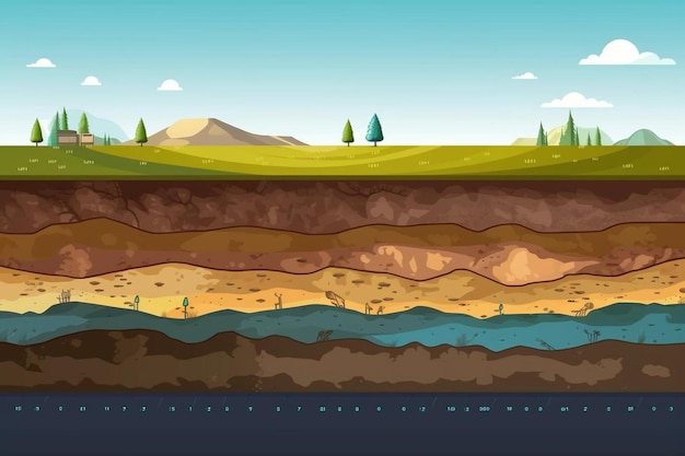 Photo soil layer infographics