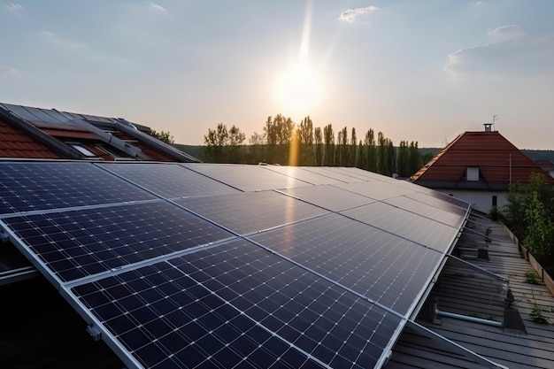 屋根の太陽電池は電力を節約する