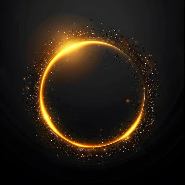 Solar eclipse in the night 3D illustration Space background