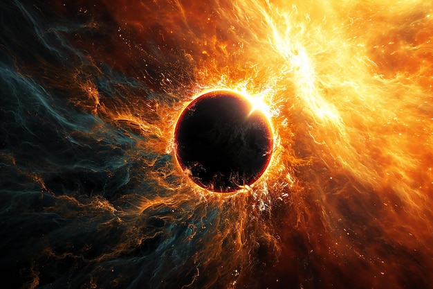 Solar eclipse in space Solar eclipse in space