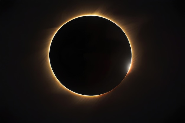 a solar eclipse with the sun behind it