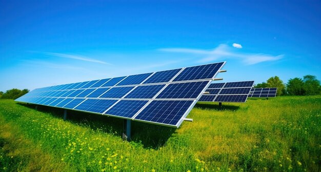 Solar energy revolution embracing sustainability through solar panels for clean renewable power generative ai