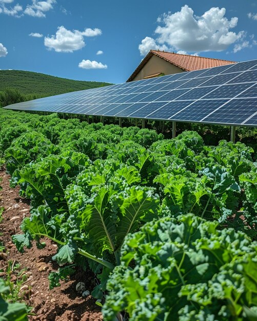 Foto pannello solare che fornisce carta da parati