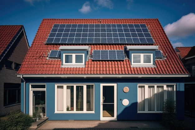 Solar panel covering a roof