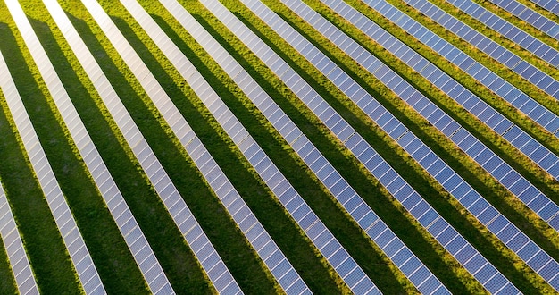 Photo solar panel farm clean energy