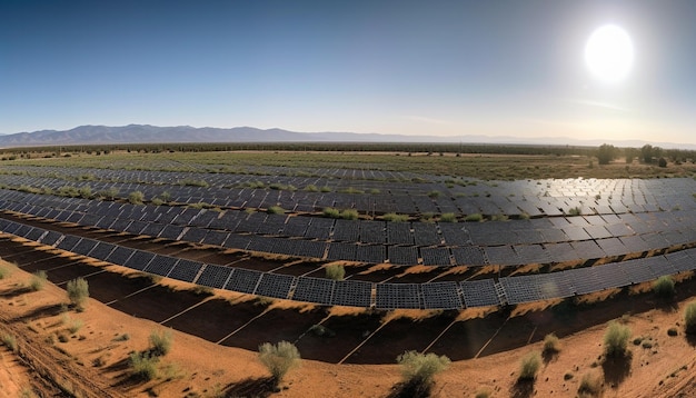 사진 태양광 패널은 인공지능을 통해 야외에서 지속 가능한 전력 공급을 위한 대체 에너지를 생성합니다.
