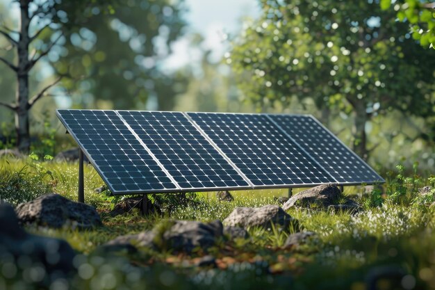 Solar panel in the green