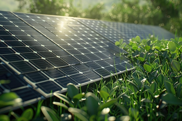 Solar panel in the green