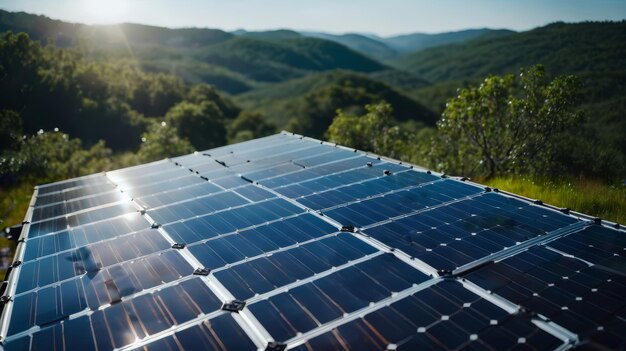 Solar Panel Installation on Mountain Summit