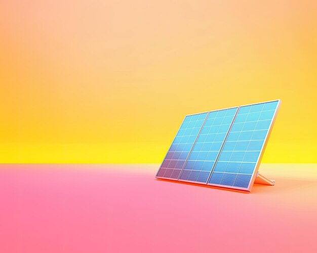 a solar panel is placed on a pink surface