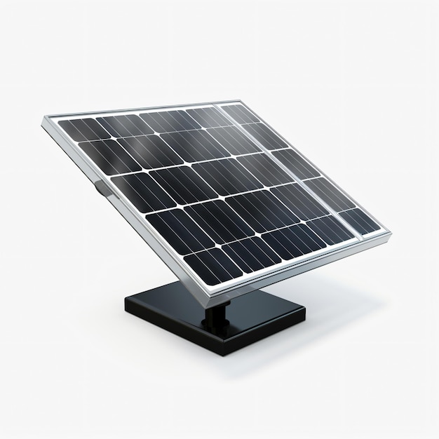 Solar panel isolated on transparent or white background