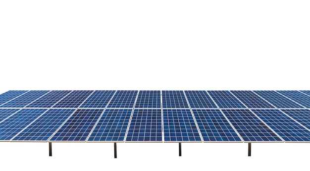 Solar panel isolated on white with clipping path
