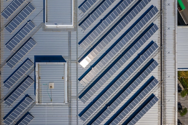 Solar panel plant on roof top