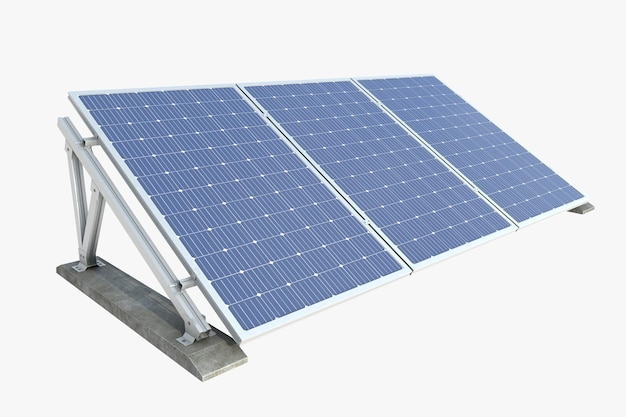 Solar Panel technology 3d render