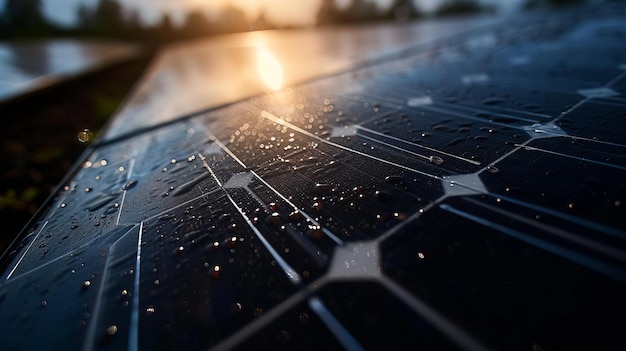 太陽電池パネルは169アスペクト比で魅力的なクローズアップを披露しました