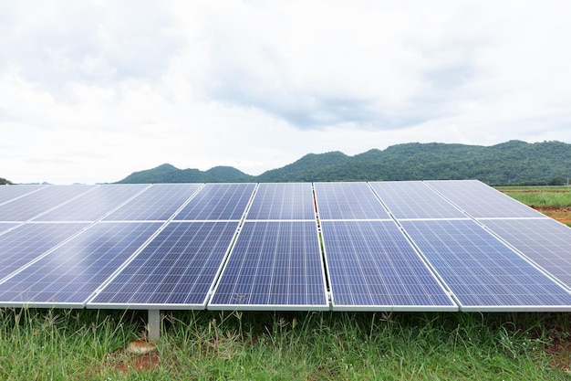 Solar panels on agricultural field