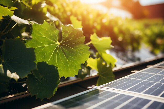 Foto pannelli solari installati sul tetto della casa fonte di energia alternativa