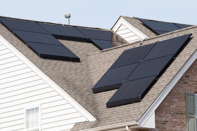 solar panels installed on the roof