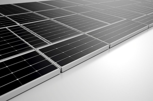 solar panels isolated from the background with copy space