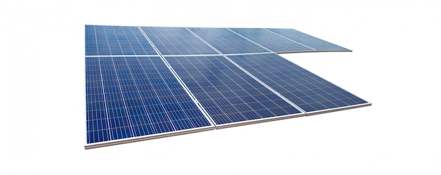 Solar panels isolated on white background. Solar energy concept images.