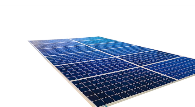 Solar panels isolated on white background. Solar energy concept images.