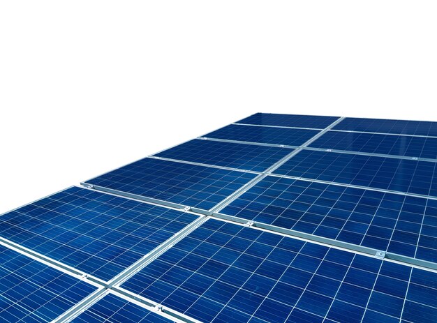 solar panels isolated in white for solar energy concept