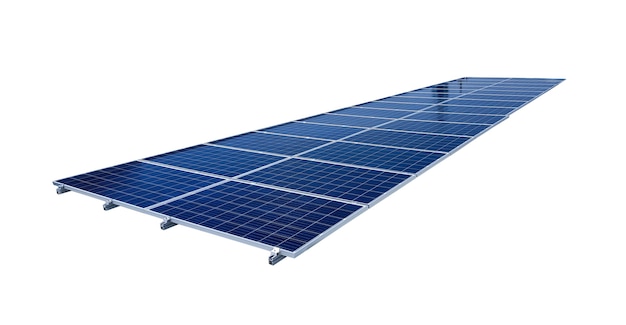 solar panels isolated in white for solar energy concept