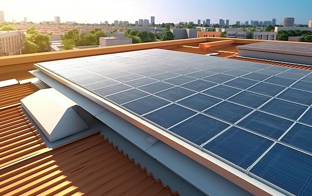 solar panels on rooftops