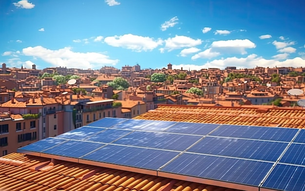 solar panels on rooftops