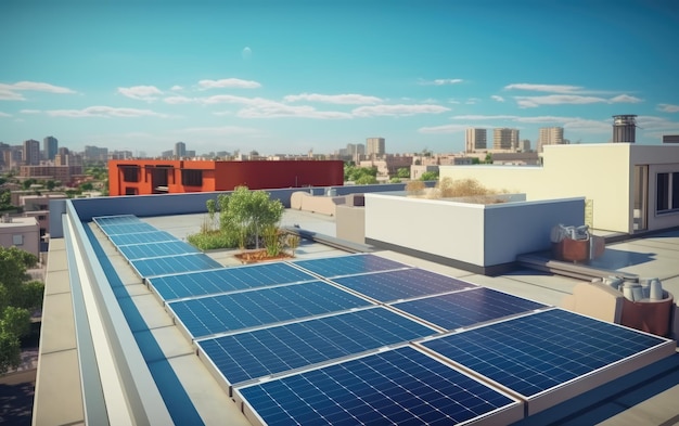 solar panels on rooftops