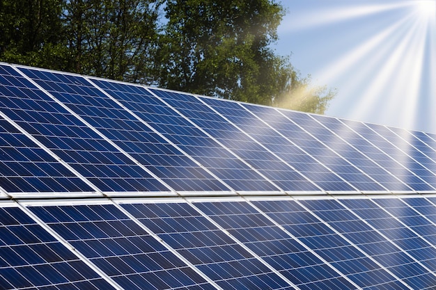 재생 가능한 에너지 원으로 태양에서 태양 전지 패널 시스템 발전기
