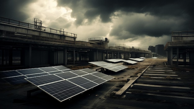 солнечные панели с фотоэлектрическими электростанциями. альтернативные источники