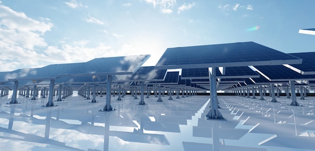 Solar photovoltaic panels array system