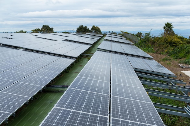 Solar power panel station